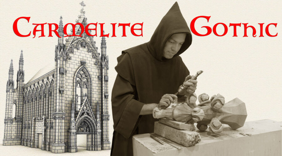 Carving a Gothic Finial with the Carmelite Monks